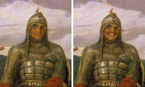 Интернет-пользователи сделали картины классиков русской живописи более позитивными с помощью FaceApp и улыбок (14 фото)